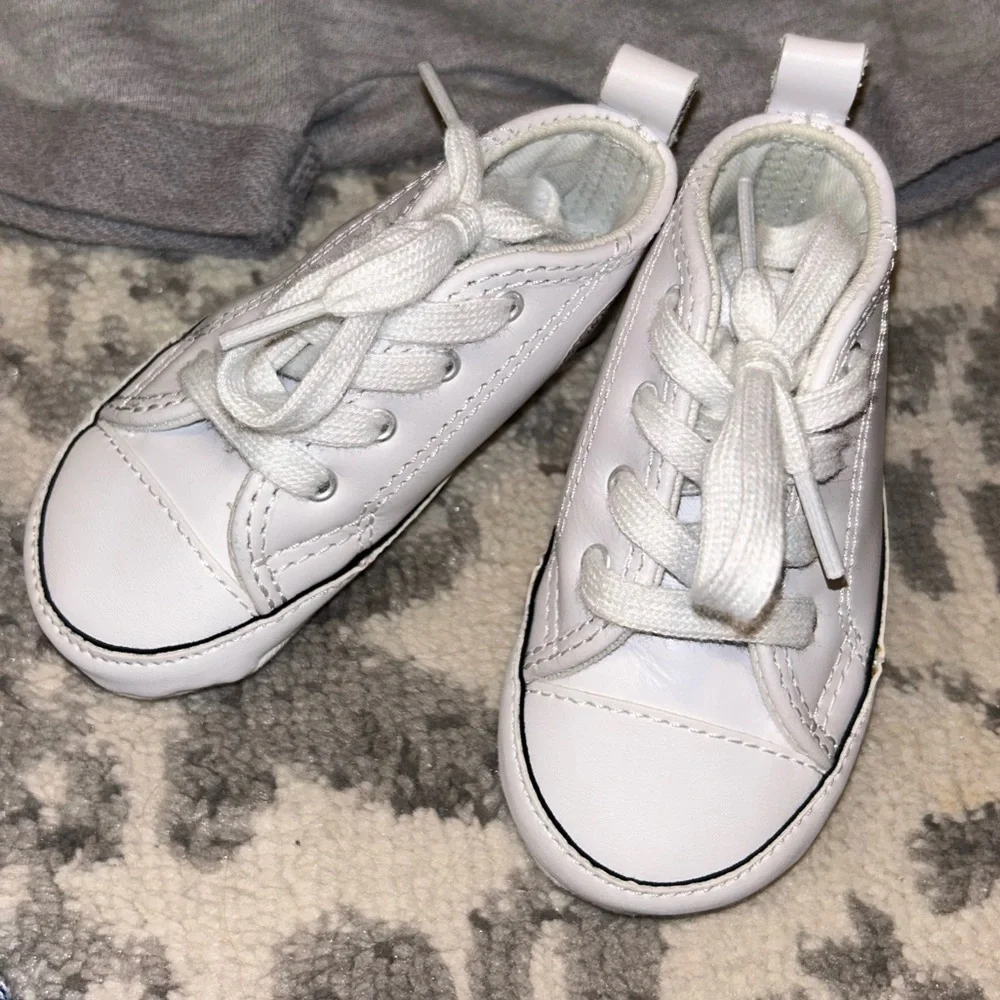 12 Piece Baby Boy Size 3-6M Mixed Bundle & Converse All-Star Crib Shoes (Size 3)